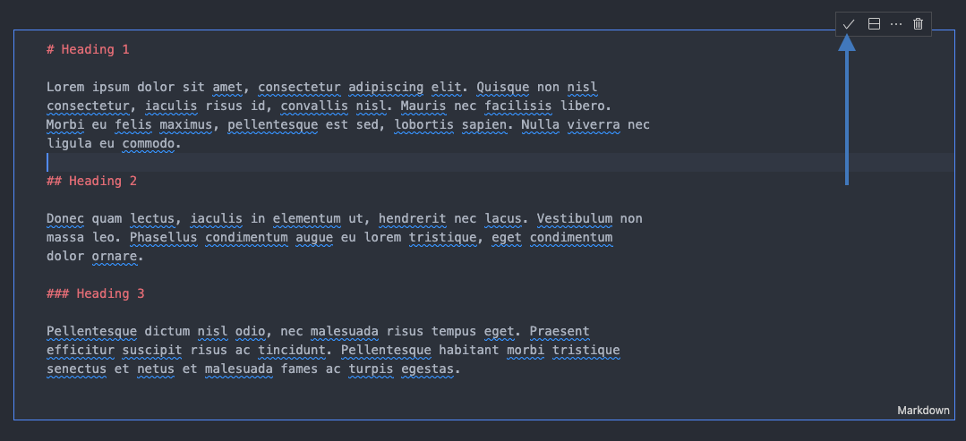 vs code jupyter notebook markdown cell edit mode